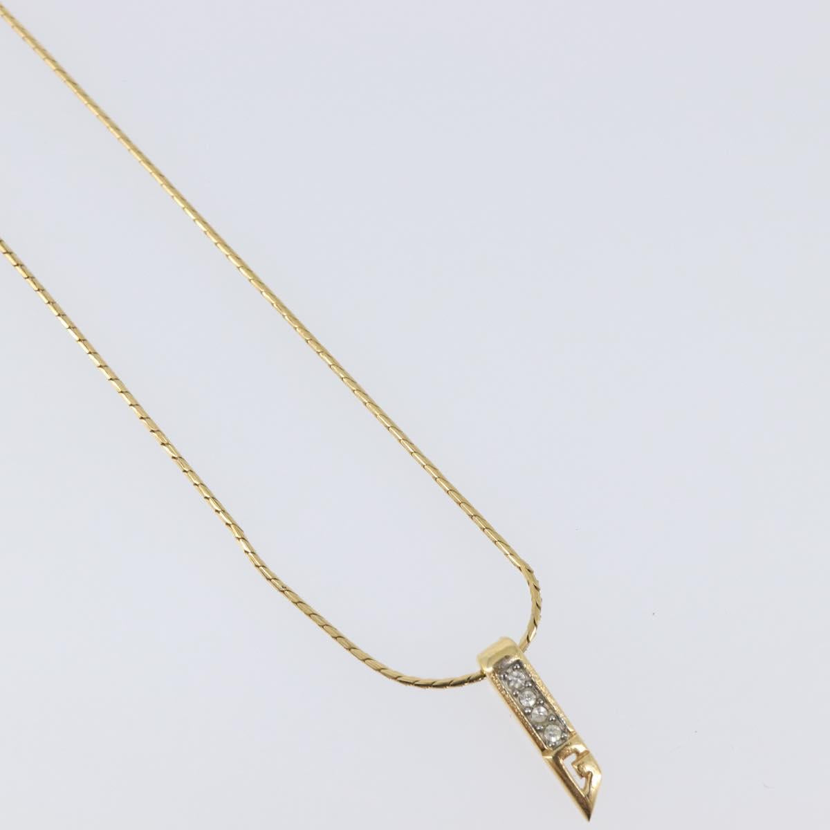 GIVENCHY Necklace Metal 4 Set Silver Gold Tone Auth SW2856
