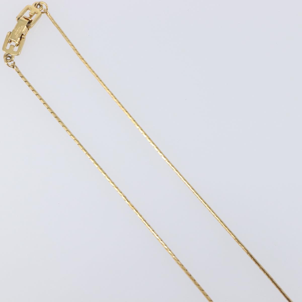GIVENCHY Necklace Metal 4 Set Silver Gold Tone Auth SW2856
