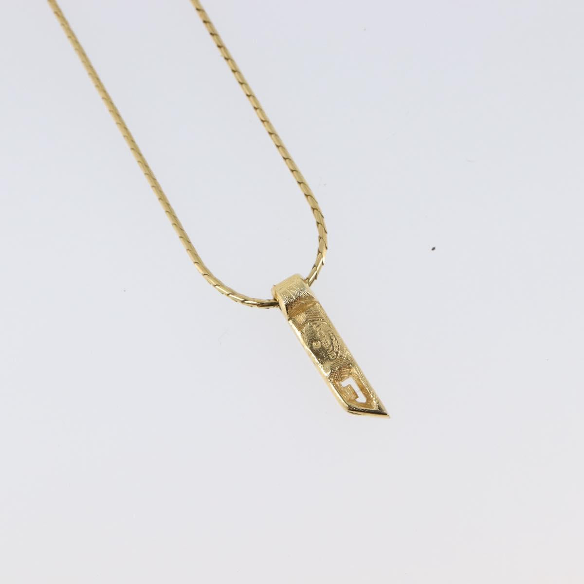 GIVENCHY Necklace Metal 4 Set Silver Gold Tone Auth SW2856