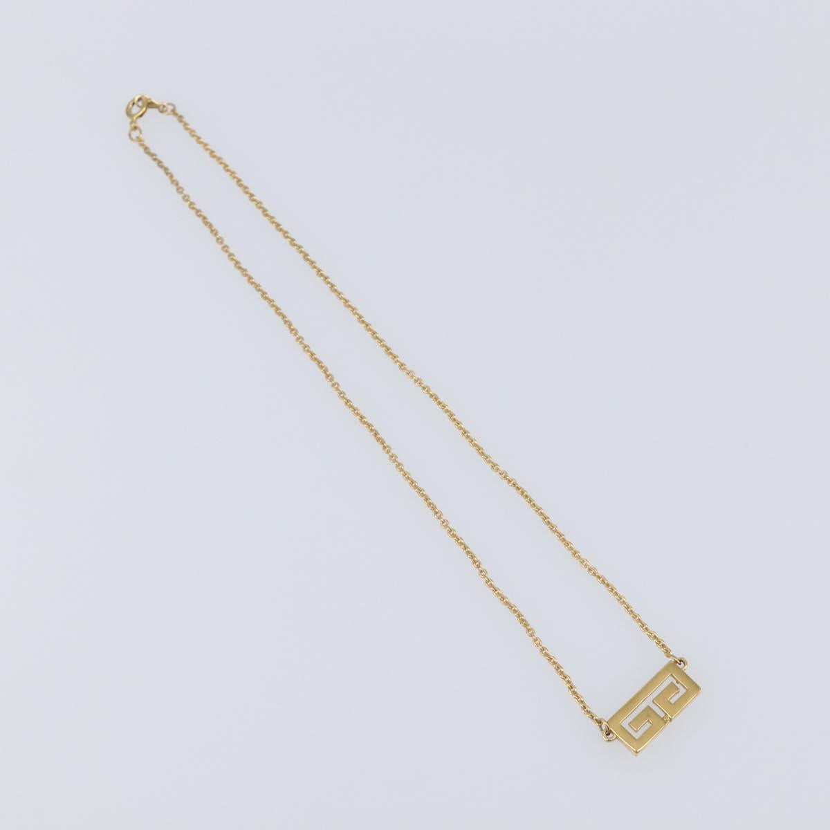 GIVENCHY Necklace Metal 4 Set Silver Gold Tone Auth SW2856