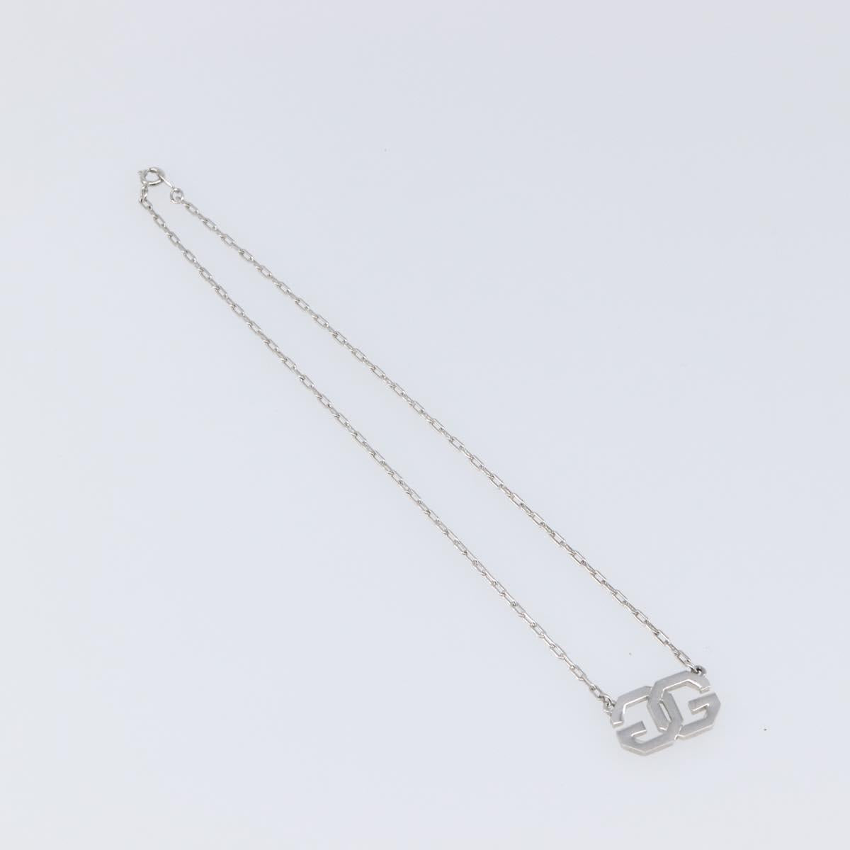 GIVENCHY Necklace Metal 4 Set Silver Gold Tone Auth SW2856