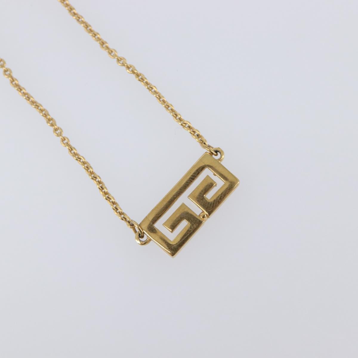 GIVENCHY Necklace Metal 4 Set Silver Gold Tone Auth SW2856