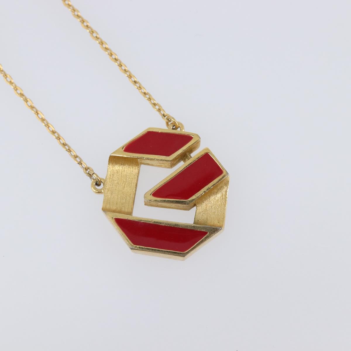 GIVENCHY Necklace Metal 4 Set Silver Gold Tone Auth SW2856