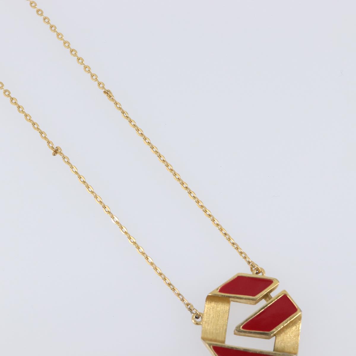 GIVENCHY Necklace Metal 4 Set Silver Gold Tone Auth SW2856