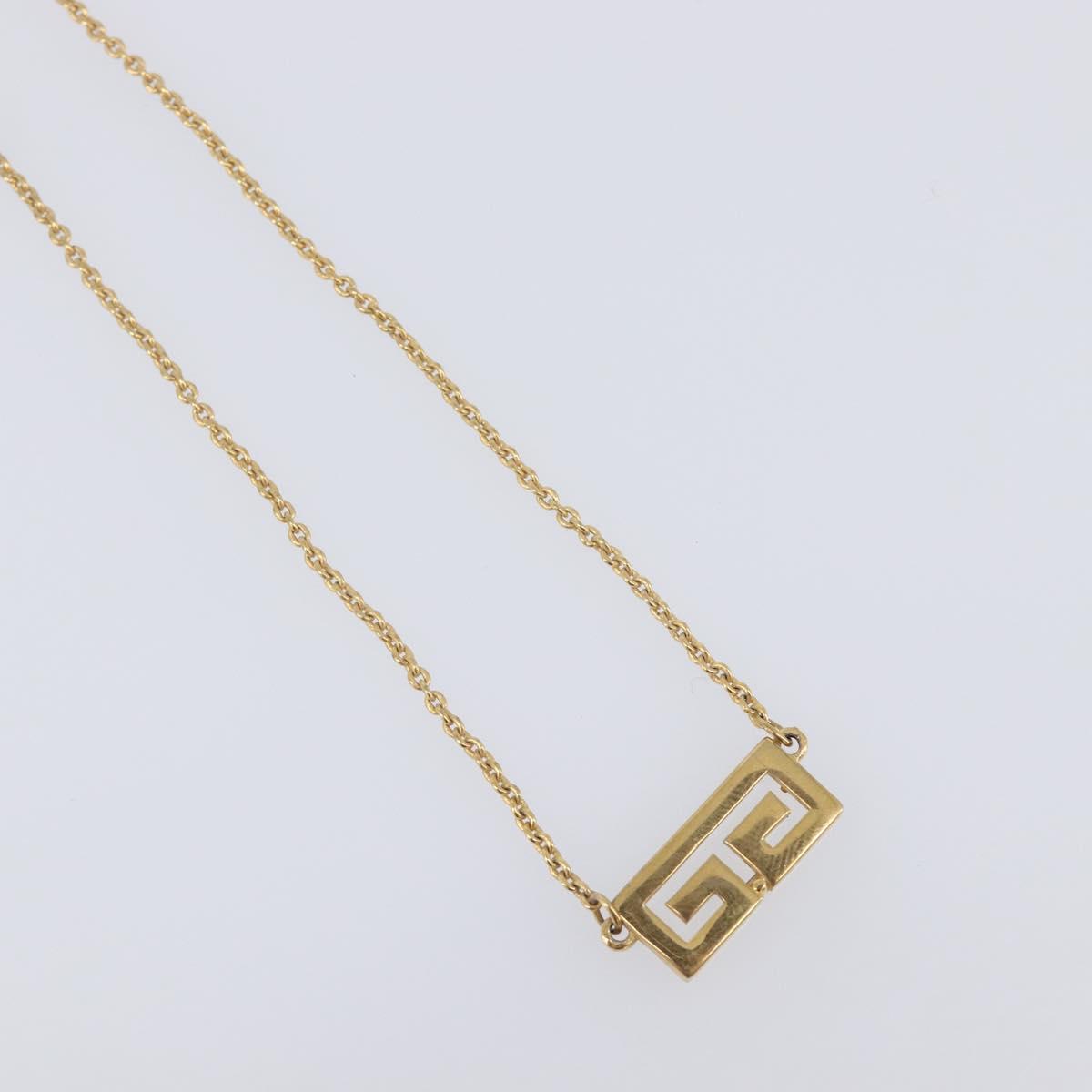 GIVENCHY Necklace Metal 4 Set Silver Gold Tone Auth SW2856