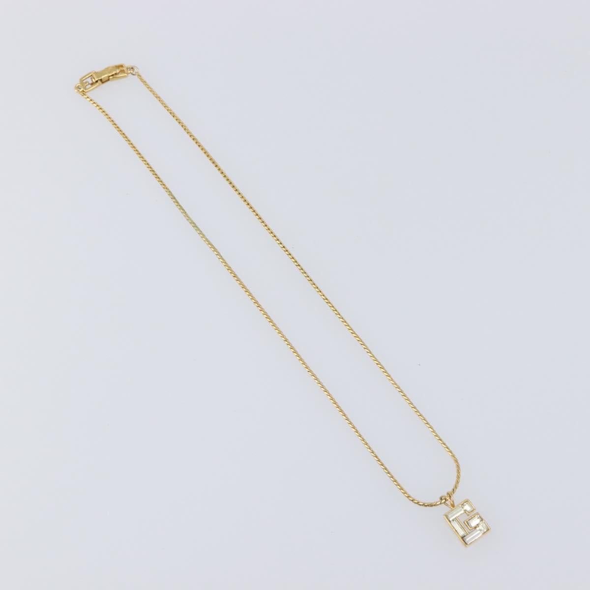 GIVENCHY Necklace Metal 4 Set Gold Tone Auth SW2857