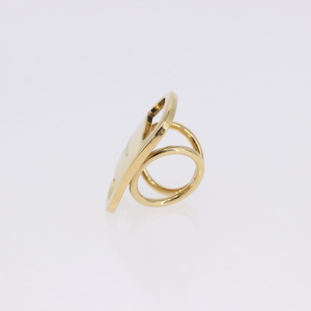 Salvatore Ferragamo Vala Scarf Ring Metal Gold Tone Auth SW2861V