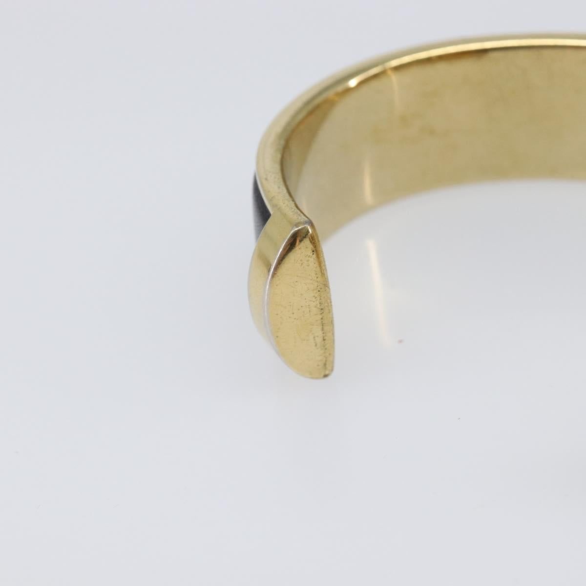 Salvatore Ferragamo Bangle Metal 2 Set Silver Black Auth SW2865
