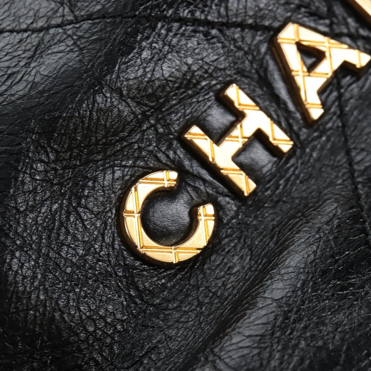 CHANEL Chanel 22 Hand Bag Calf Skin 2way Black Gold Tone CC Auth SW2882SM