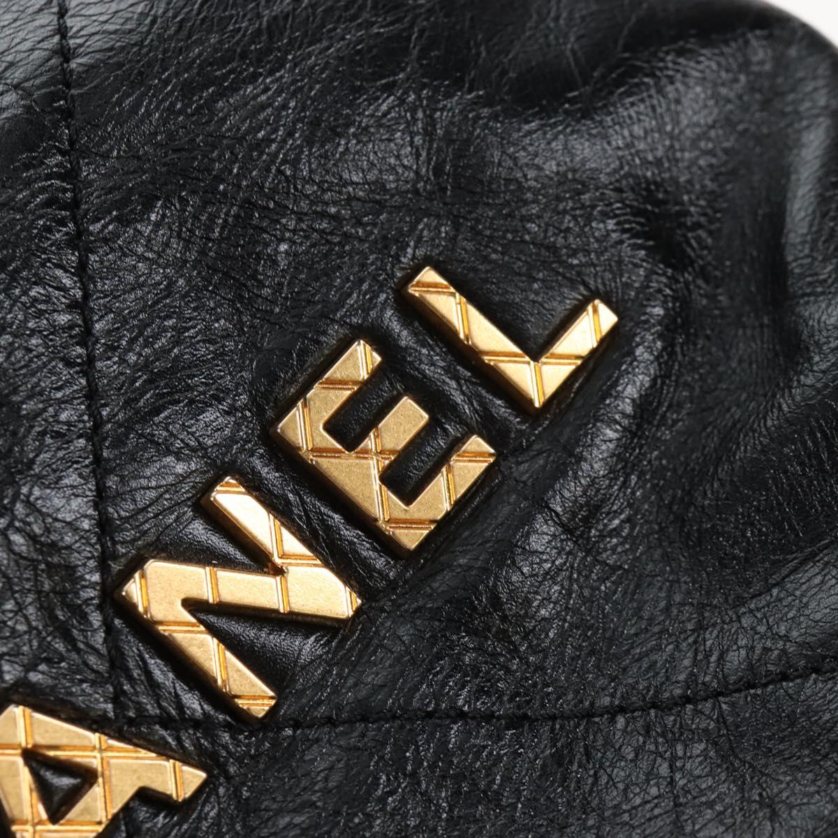 CHANEL Chanel 22 Hand Bag Calf Skin 2way Black Gold Tone CC Auth SW2882SM