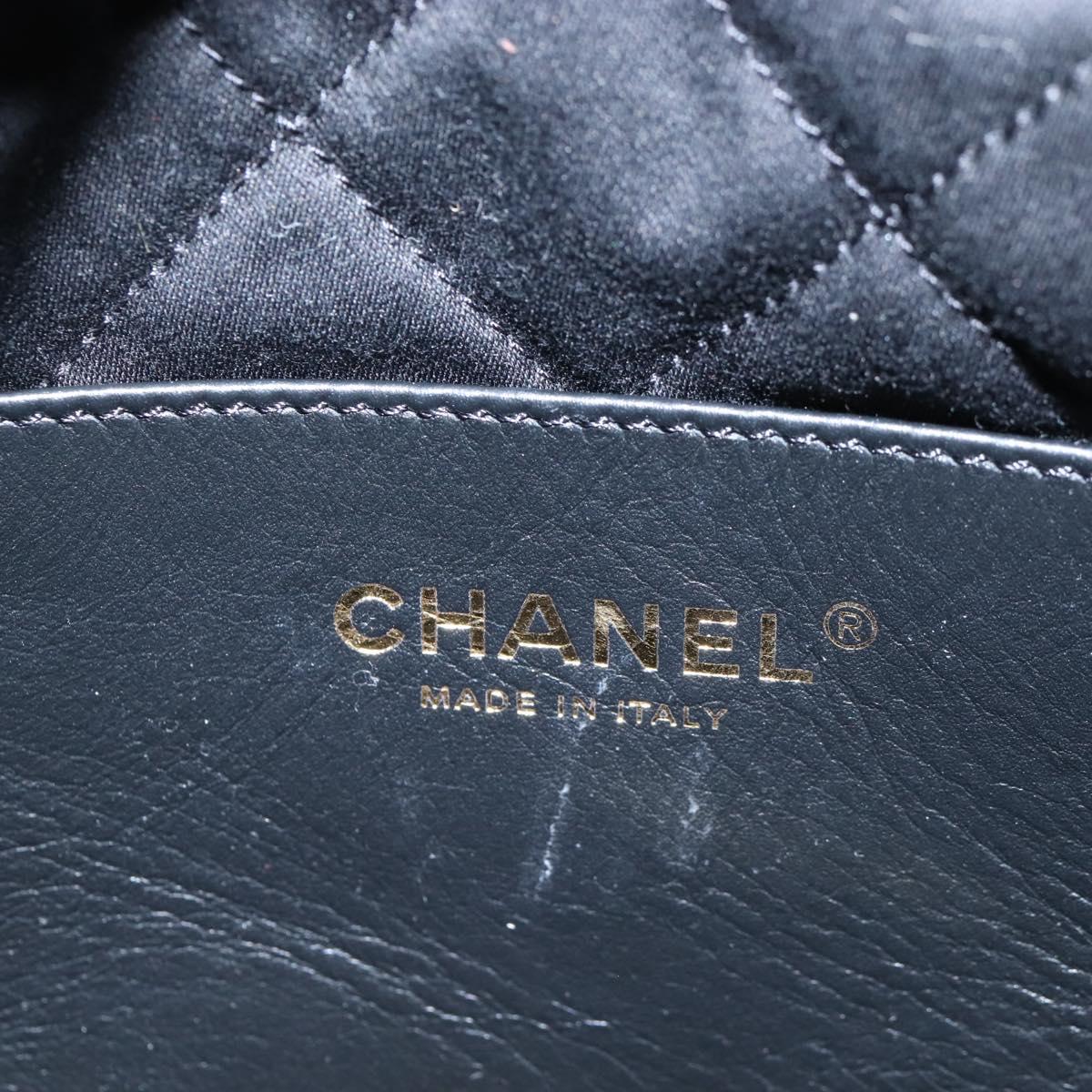 CHANEL Chanel 22 Hand Bag Calf Skin 2way Black Gold Tone CC Auth SW2882SM