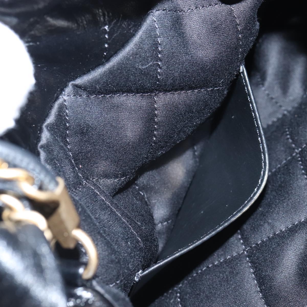 CHANEL Chanel 22 Hand Bag Calf Skin 2way Black Gold Tone CC Auth SW2882SM