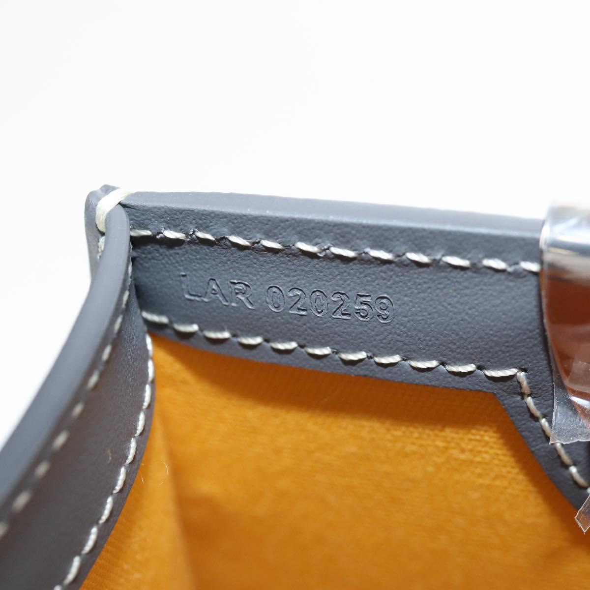 Goyard Herringbone Saigon Mini Hand Bag PVC Leather 2way Gray Auth SW2884SM