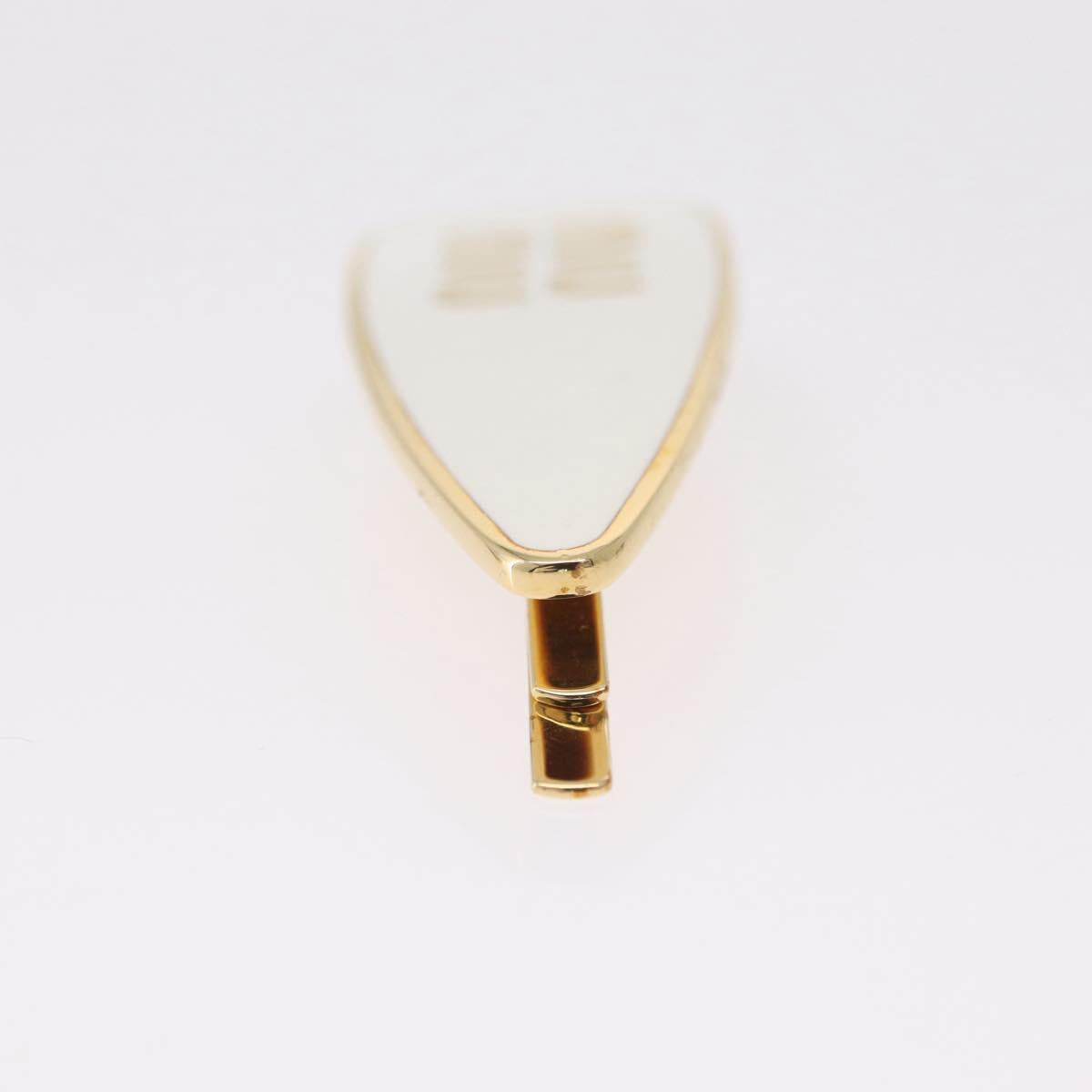 Miu Miu Barrette Hair Clip Metal Gold White 5IF147 Auth SW2898M