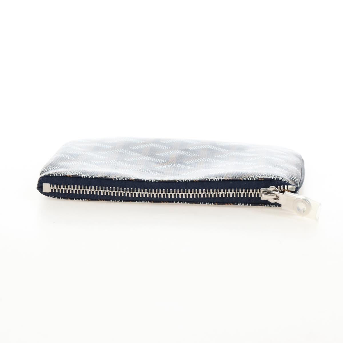 Goyard Herringbone Sena Mini Pouch PVC Leather Navy Auth SW2902SM