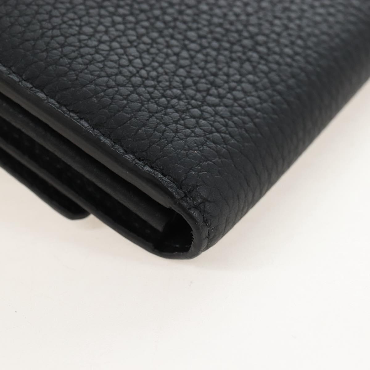LOUIS VUITTON Portefeuille Capsine Taurillon Black Gold M64551 LV Auth SW2905SAM