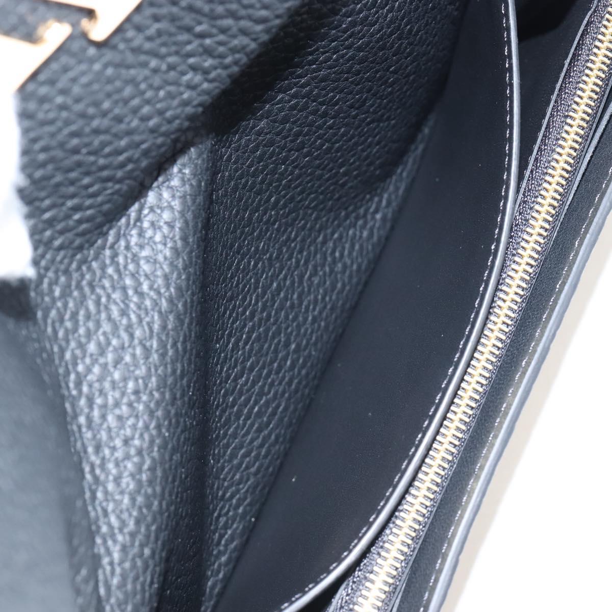 LOUIS VUITTON Portefeuille Capsine Taurillon Black Gold M64551 LV Auth SW2905SAM