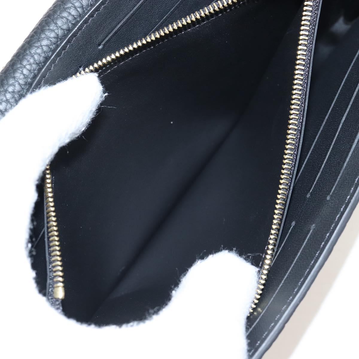 LOUIS VUITTON Portefeuille Capsine Taurillon Black Gold M64551 LV Auth SW2905SAM