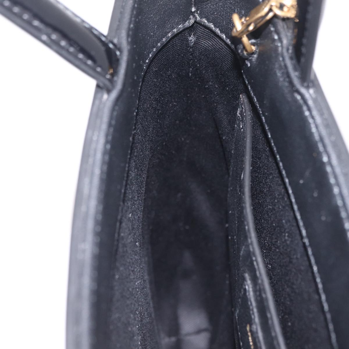 Saint Laurent Hand Bag Patent 2way Black 715201 Auth SW2907M