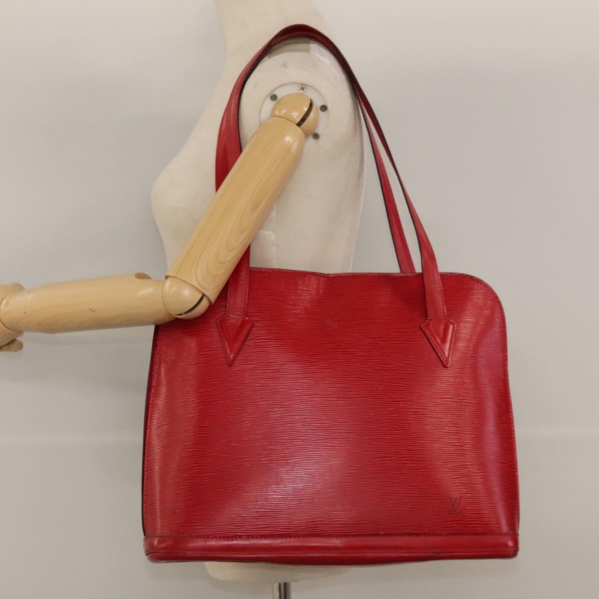 LOUIS VUITTON Epi Lussac Shoulder Bag Red M52287 LV Auth sw322