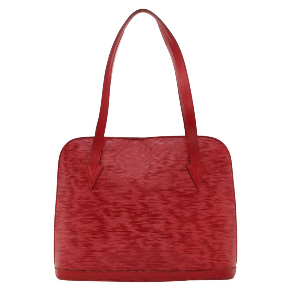 LOUIS VUITTON Epi Lussac Shoulder Bag Red M52287 LV Auth sw322