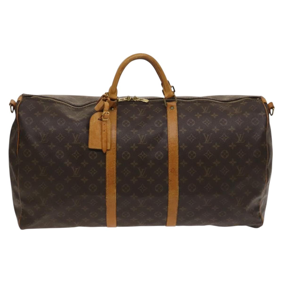 LOUIS VUITTON Monogram Keepall Bandouliere 60 Boston Bag M41412 LV Auth sw329