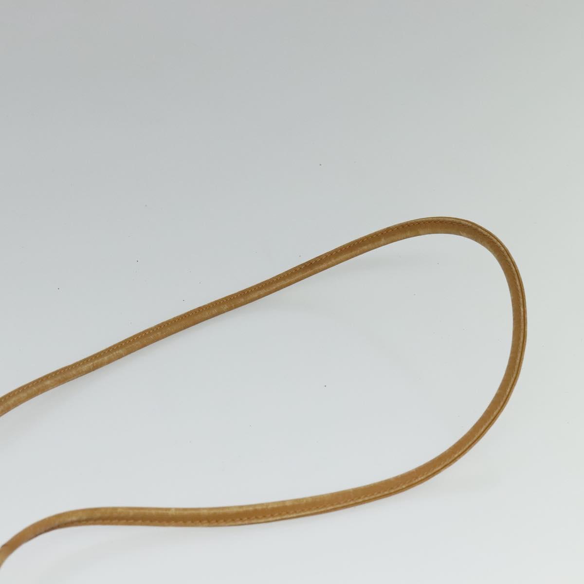 CELINE Macadam Canvas Shoulder Bag PVC Leather Brown Gold Auth sw330