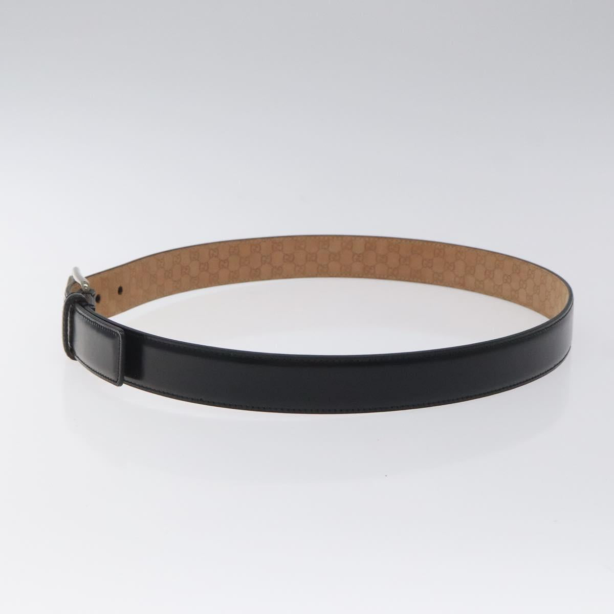 GUCCI Belt Leather Outlet 39.4"" Black 201766 Auth sw382