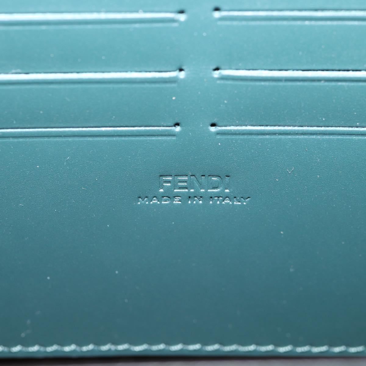 FENDI Zucca Canvas Baguette Soft Trunk Hand Bag Leather 2way Green Auth sw386AM