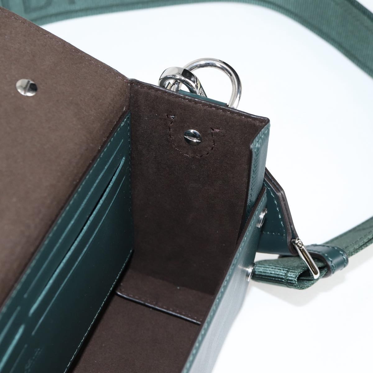 FENDI Zucca Canvas Baguette Soft Trunk Hand Bag Leather 2way Green Auth sw386AM