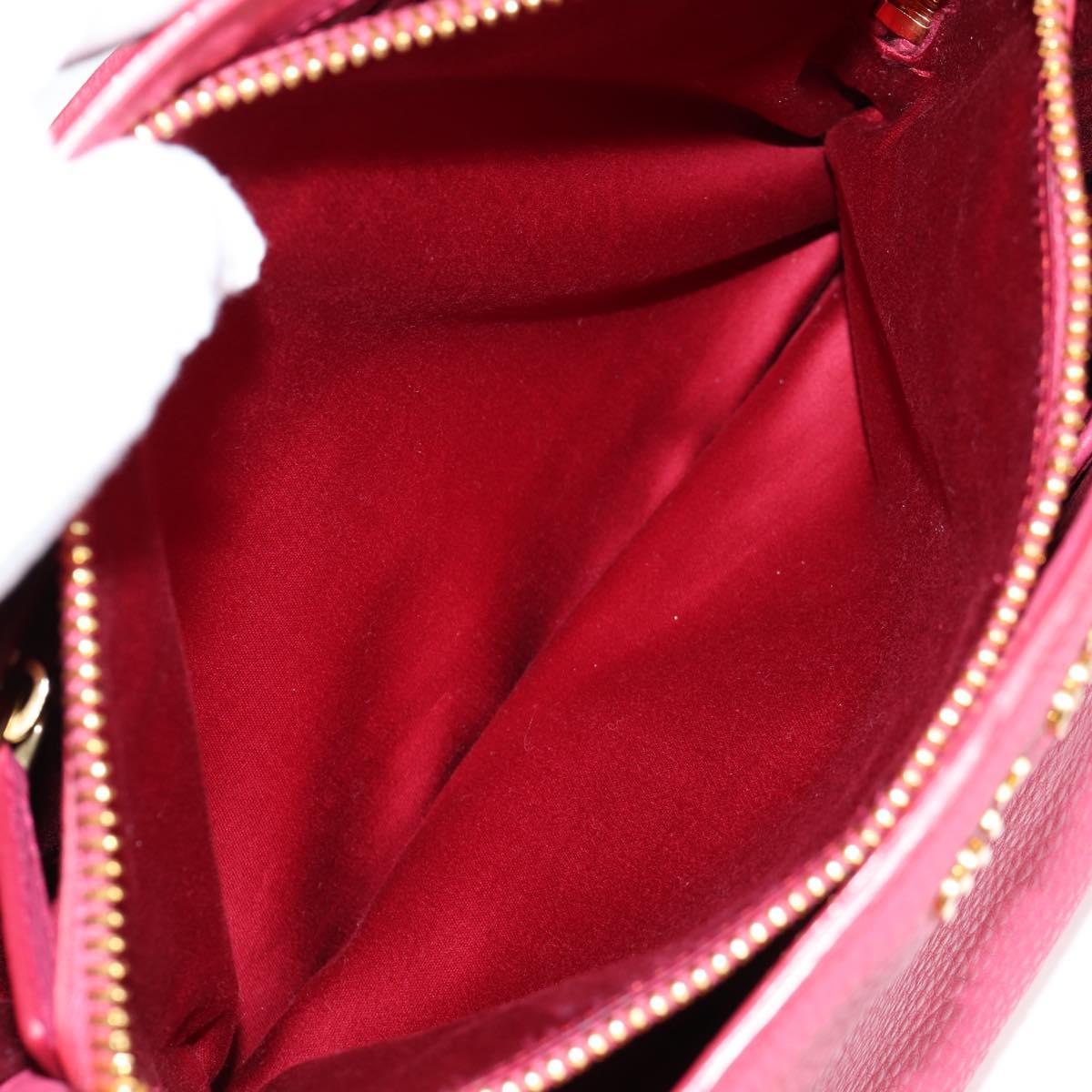 Miu Miu Hand Bag Leather 2way Pink Gold Auth sw401M