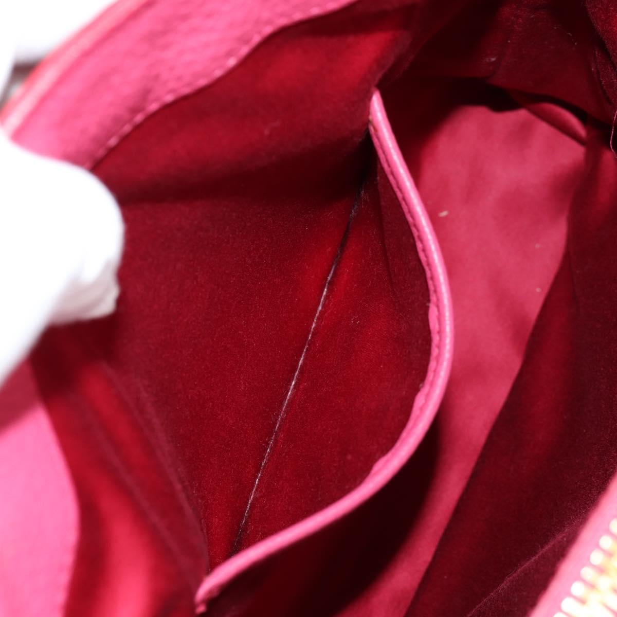 Miu Miu Hand Bag Leather 2way Pink Gold Auth sw401M