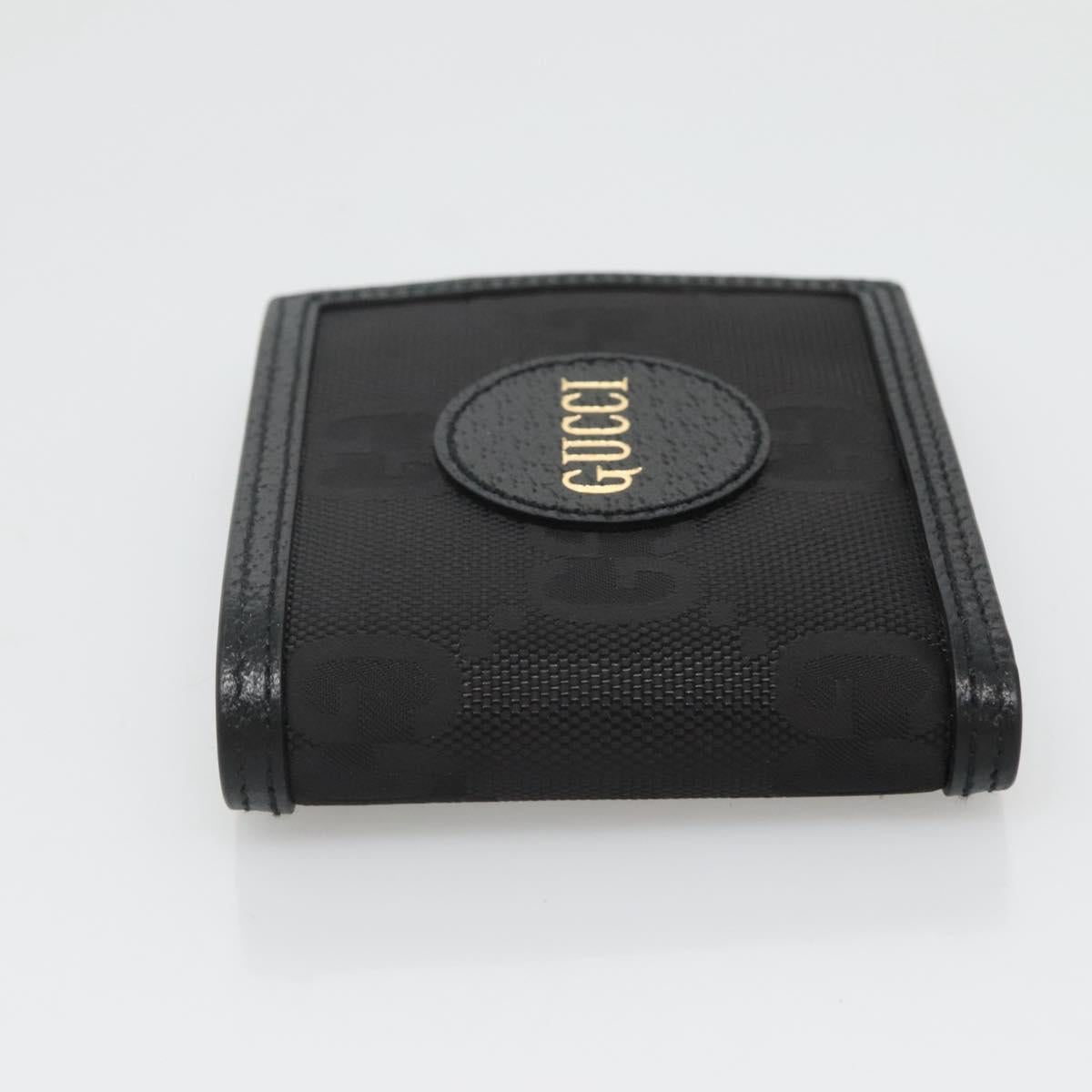 GUCCI GG Canvas Off The Grid Bifold Wallet Black Beige 625574 Auth sw410