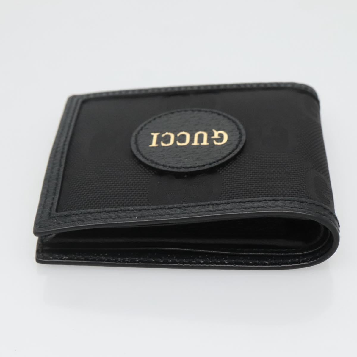 GUCCI GG Canvas Off The Grid Bifold Wallet Black Beige 625574 Auth sw410