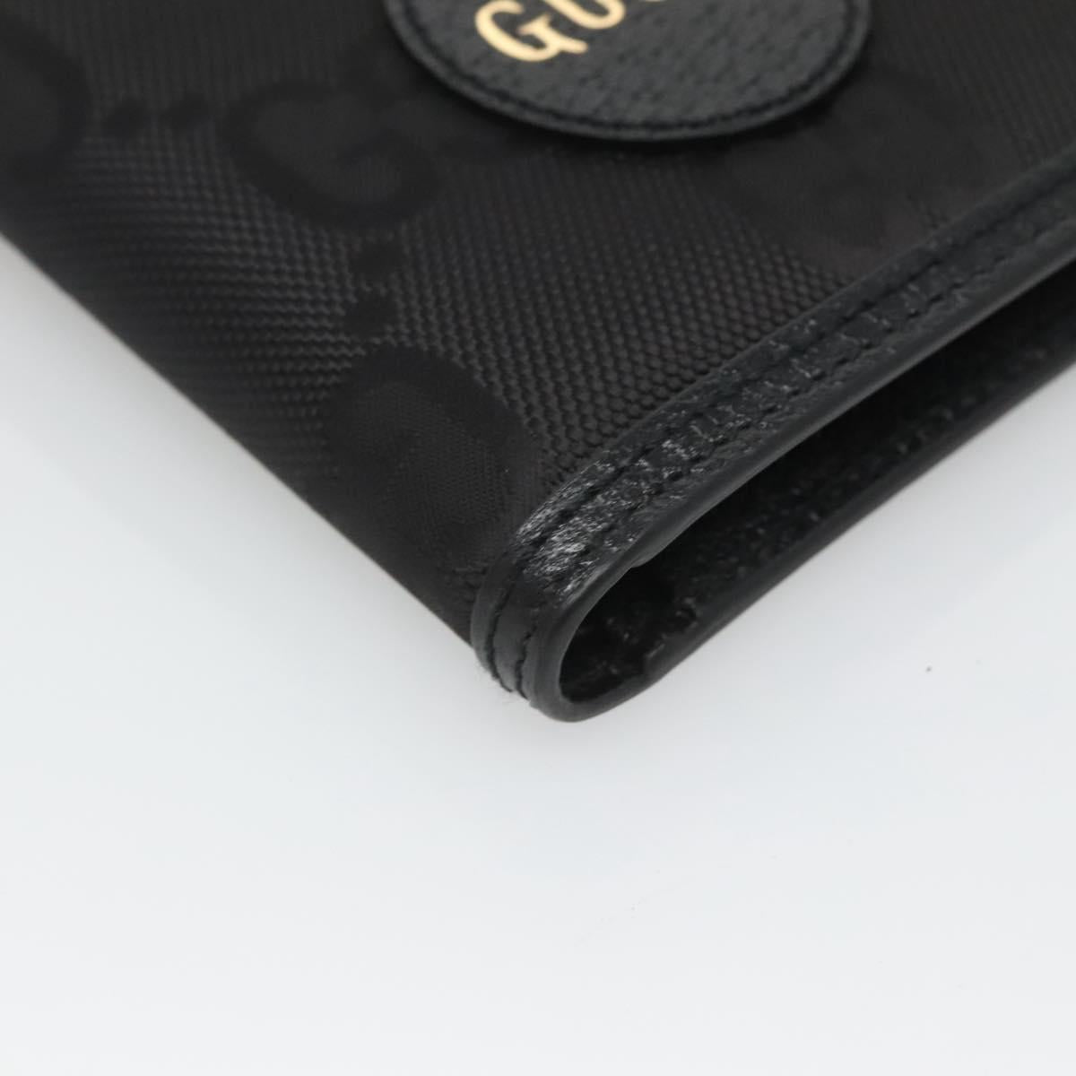 GUCCI GG Canvas Off The Grid Bifold Wallet Black Beige 625574 Auth sw410