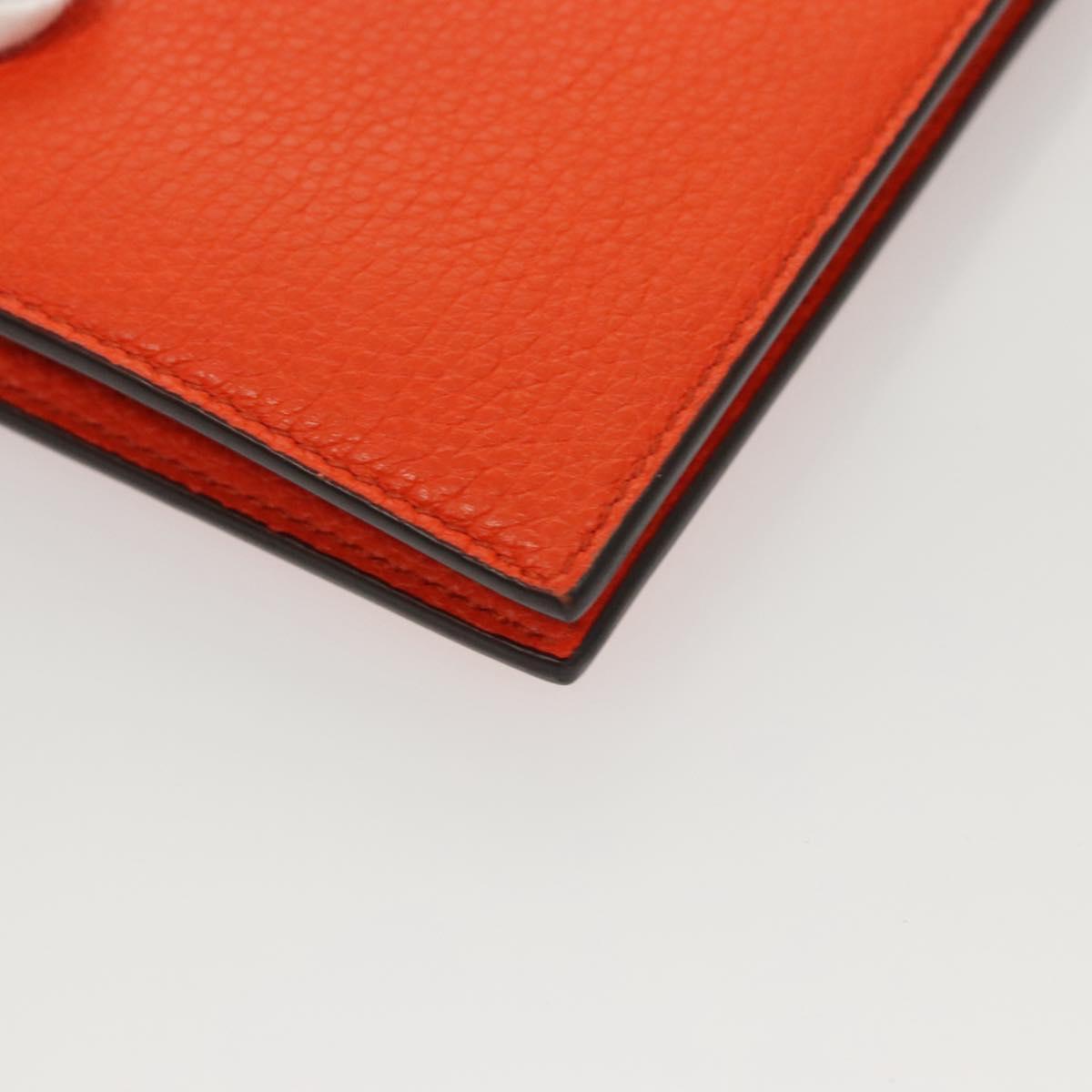 GUCCI Bifold Wallet Leather Orange 658681 Auth sw411