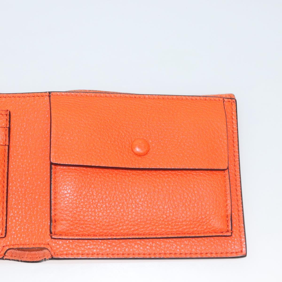GUCCI Bifold Wallet Leather Orange 658681 Auth sw411
