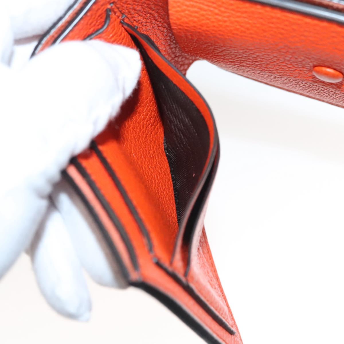 GUCCI Bifold Wallet Leather Orange 658681 Auth sw411