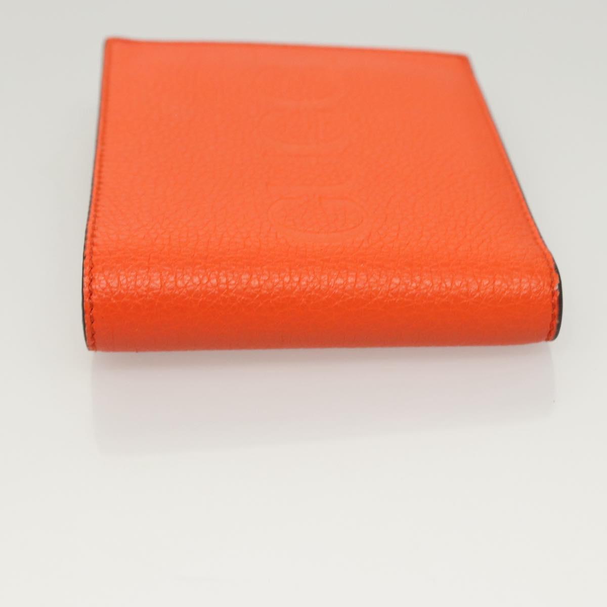 GUCCI Bifold Wallet Leather Orange 658681 Auth sw411
