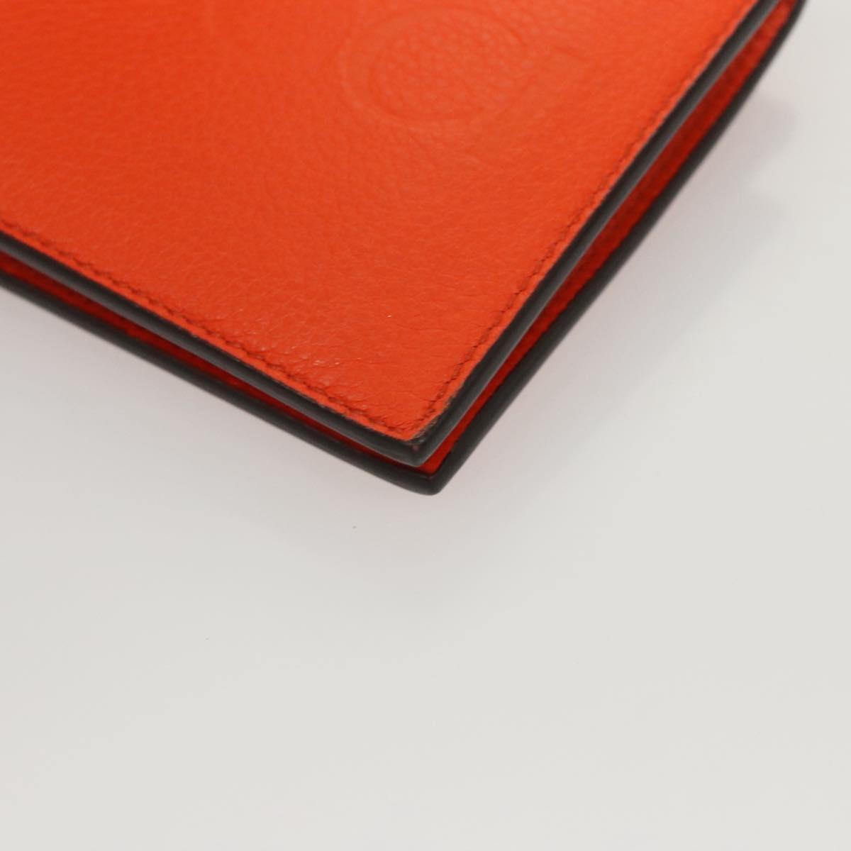 GUCCI Bifold Wallet Leather Orange 658681 Auth sw411