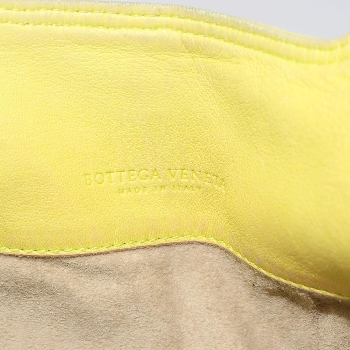 BOTTEGA VENETA Hand Bag Leather Yellow 131673 Auth sw416