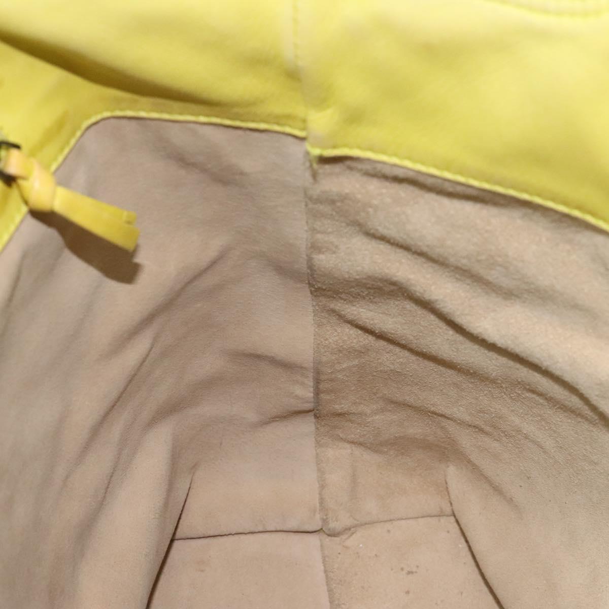 BOTTEGA VENETA Hand Bag Leather Yellow 131673 Auth sw416