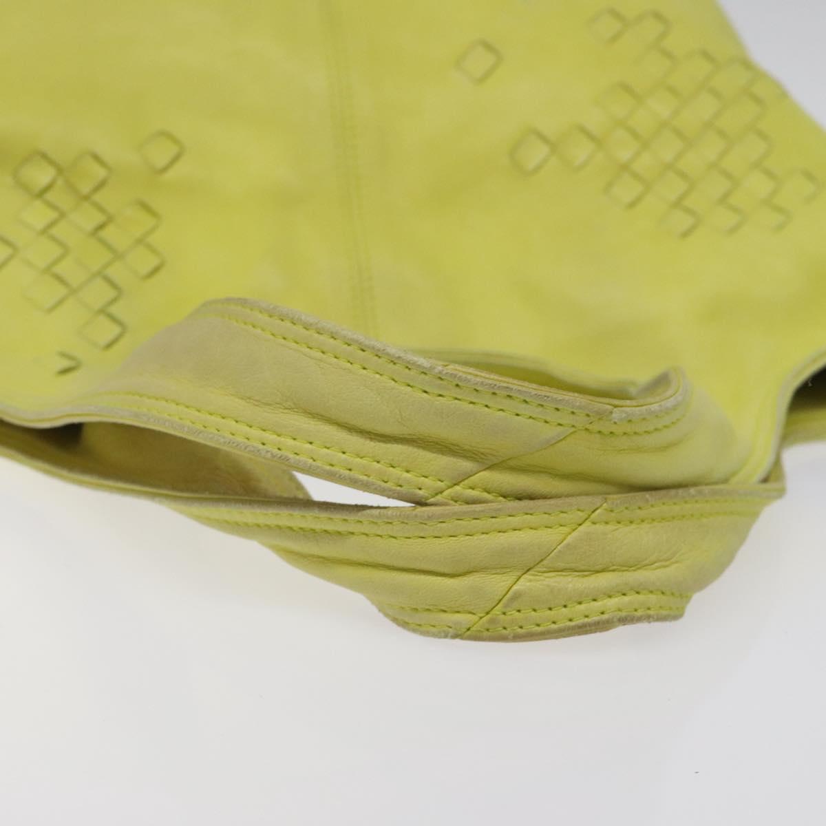 BOTTEGA VENETA Hand Bag Leather Yellow 131673 Auth sw416