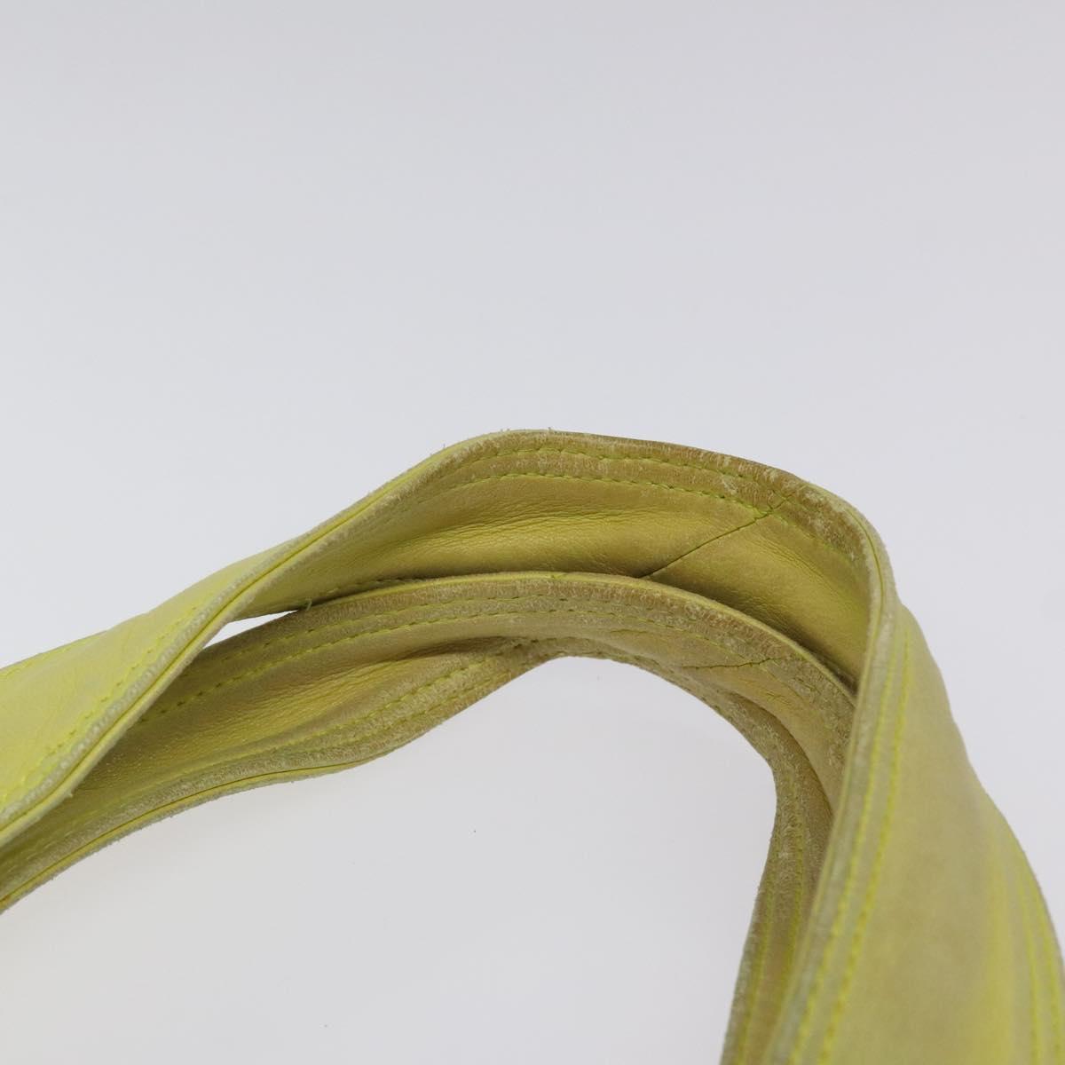 BOTTEGA VENETA Hand Bag Leather Yellow 131673 Auth sw416