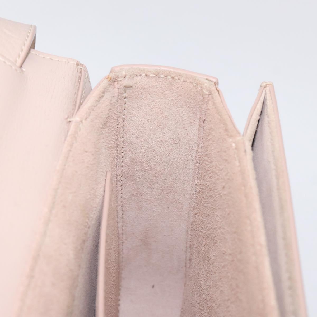 SAINT LAURENT Bellecious Shoulder Bag Suede Leather Pink Auth sw424