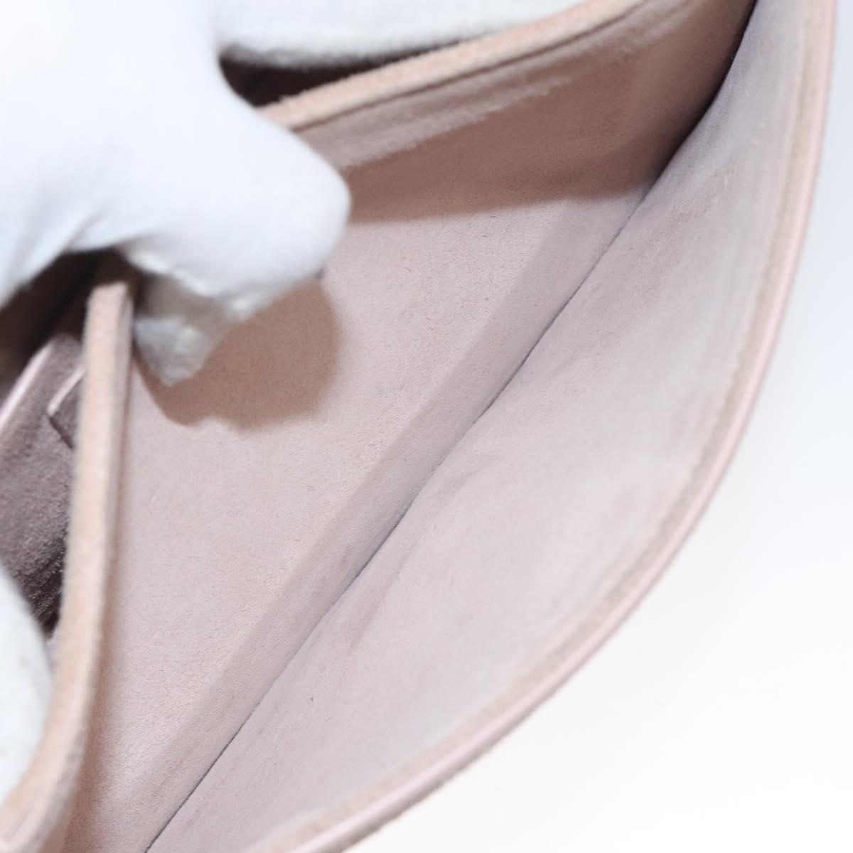 SAINT LAURENT Bellecious Shoulder Bag Suede Leather Pink Auth sw424