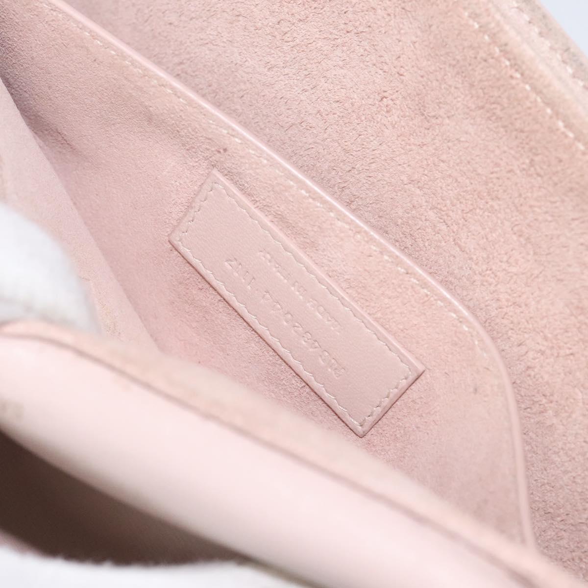 SAINT LAURENT Bellecious Shoulder Bag Suede Leather Pink Auth sw424