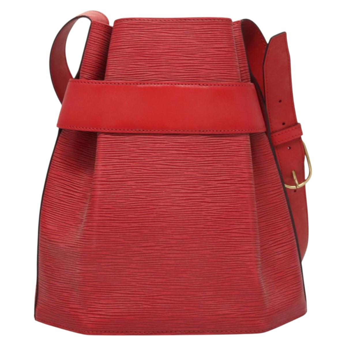 LOUIS VUITTON Epi Sac Depaule PM Shoulder Bag Red M80207 LV Auth sw430