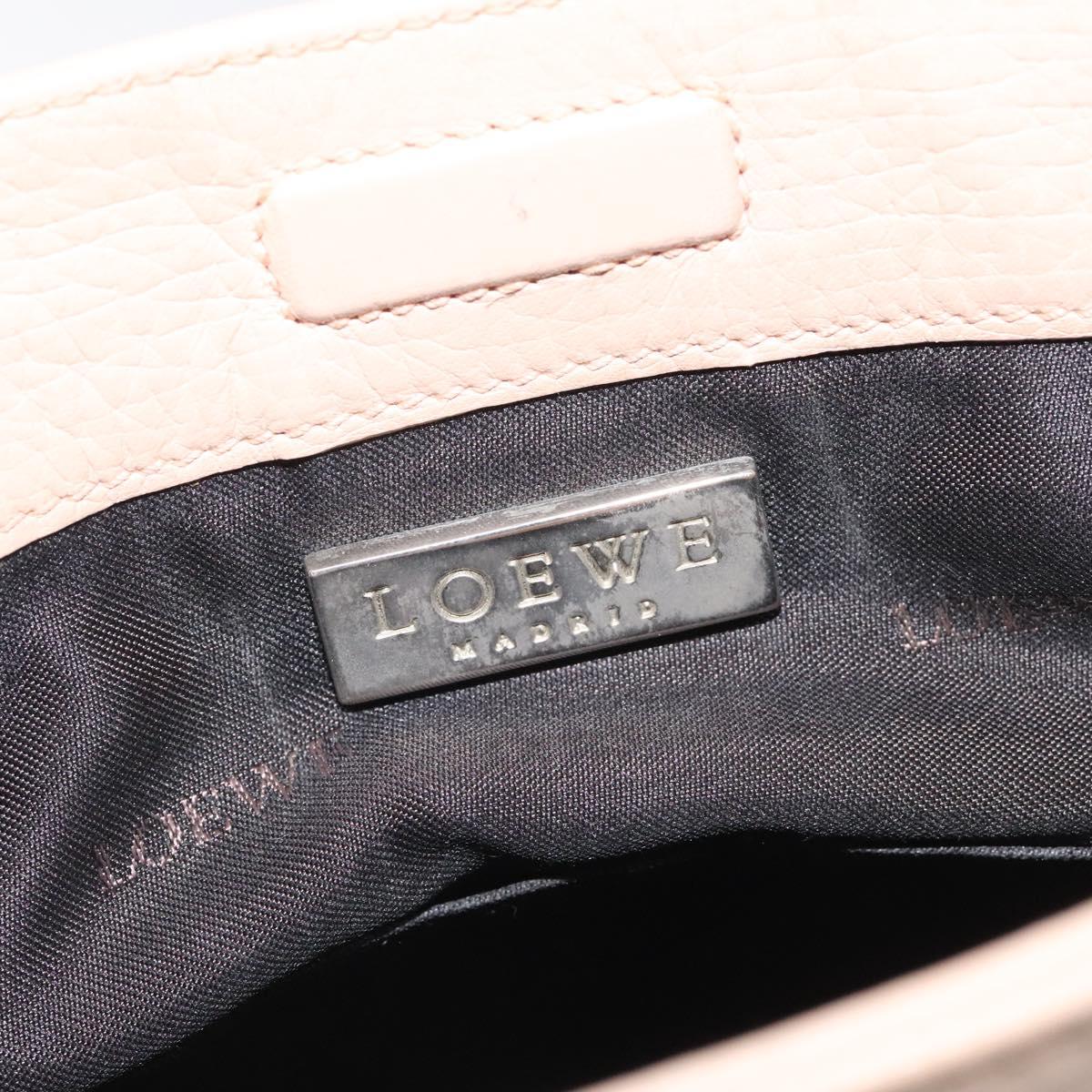 LOEWE Shoulder Bag Leather Pink Auth sw433