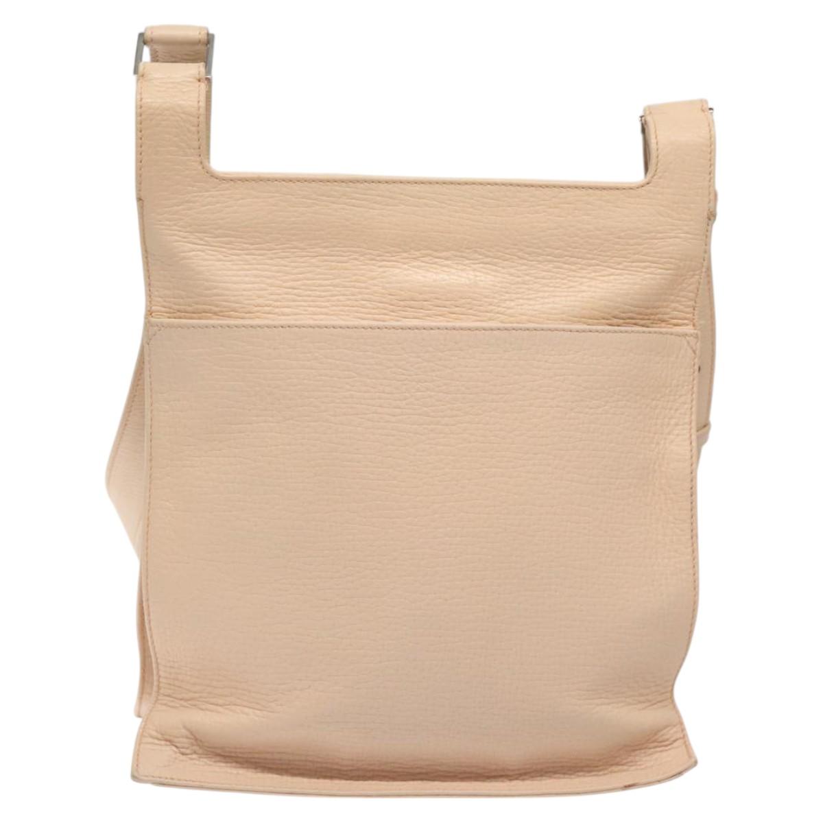 LOEWE Shoulder Bag Leather Pink Auth sw433